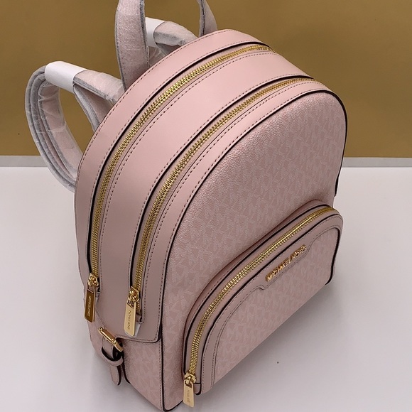 MICHAEL KORS JAYCEE MEDIUM BACKPACK LIGHT POWDER BLUSH SIGNATURE COLOR - Picture 10 of 16